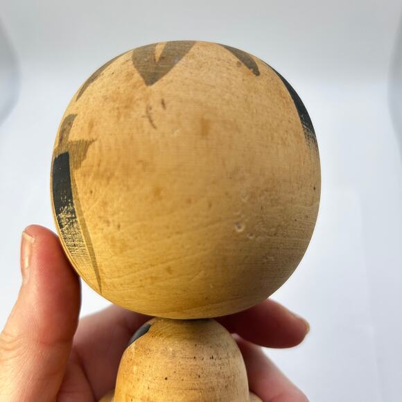 Vintage Japanese Kokeshi Doll Beautiful Wooden 9.5 in Tall  w River Bridge Scene - Picture 12 of 16